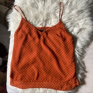 Polka Dot Orange Tank Top - 3/$15